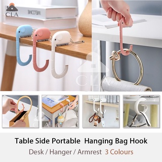1PC Portable Travel Plastic Bag Cute Hook Table Hanger Holder Hooks Bag  Purse Hanger Handbag Hook Purse Tote Home Organizer