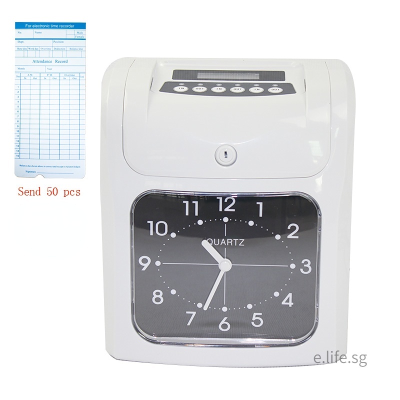 Digital Time Recorder Attendance Punch Card time Clock Office Staffs