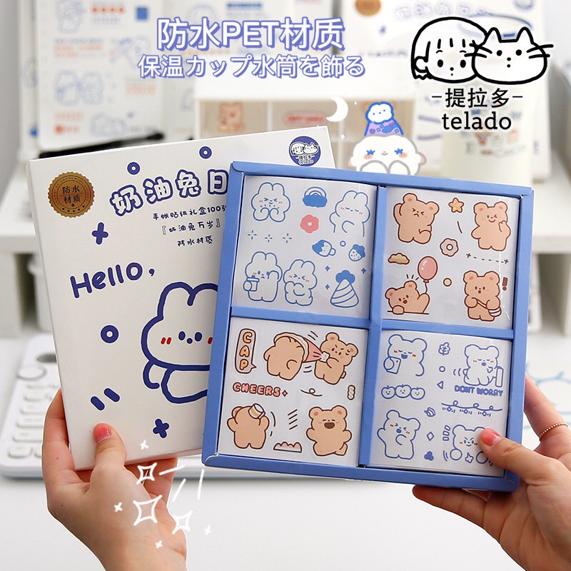 Telado PET Waterproof Cute Sticker Gift Box Thermos Cup Mobile Phone