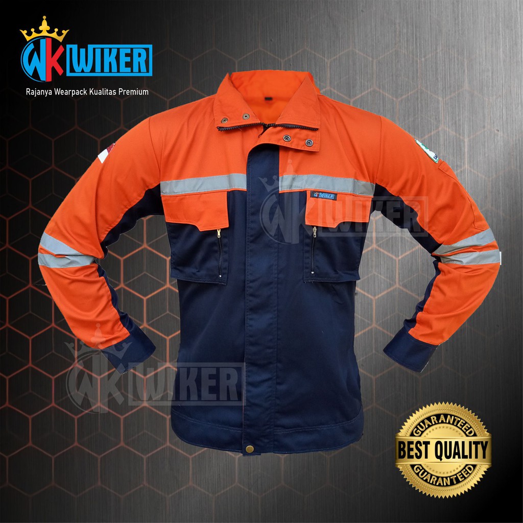 Wearpack Safey Semi Jacket - Orange Navy// Wearpack Top // Safety ...