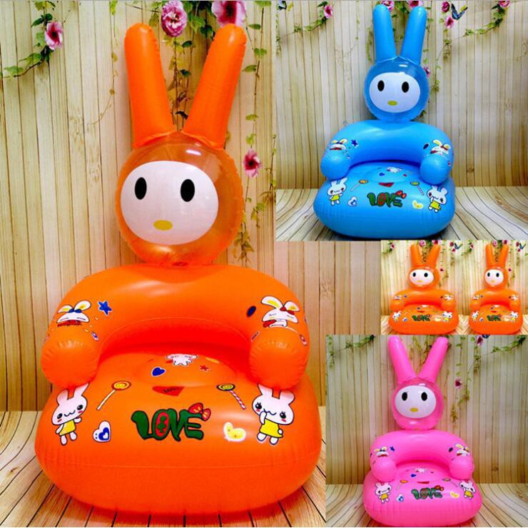 Portable Cartoon Children Chair Inflatable Sofa PVC Kids Learn Chair ...
