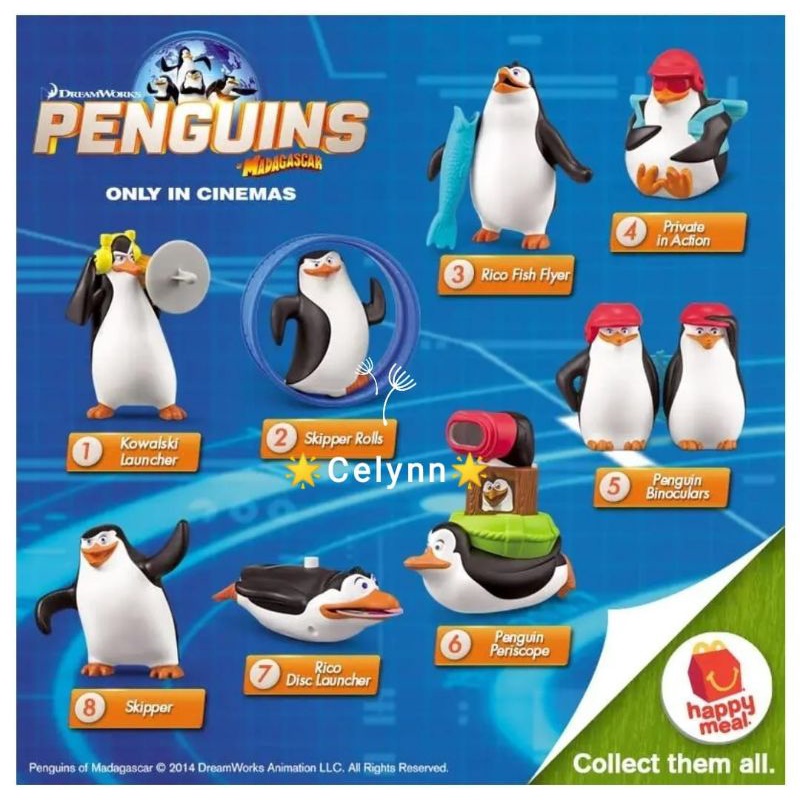 Mcdonalds Mcdonald's 2014 Penguins Of Madagascar Dreamworks Happy Meal ...