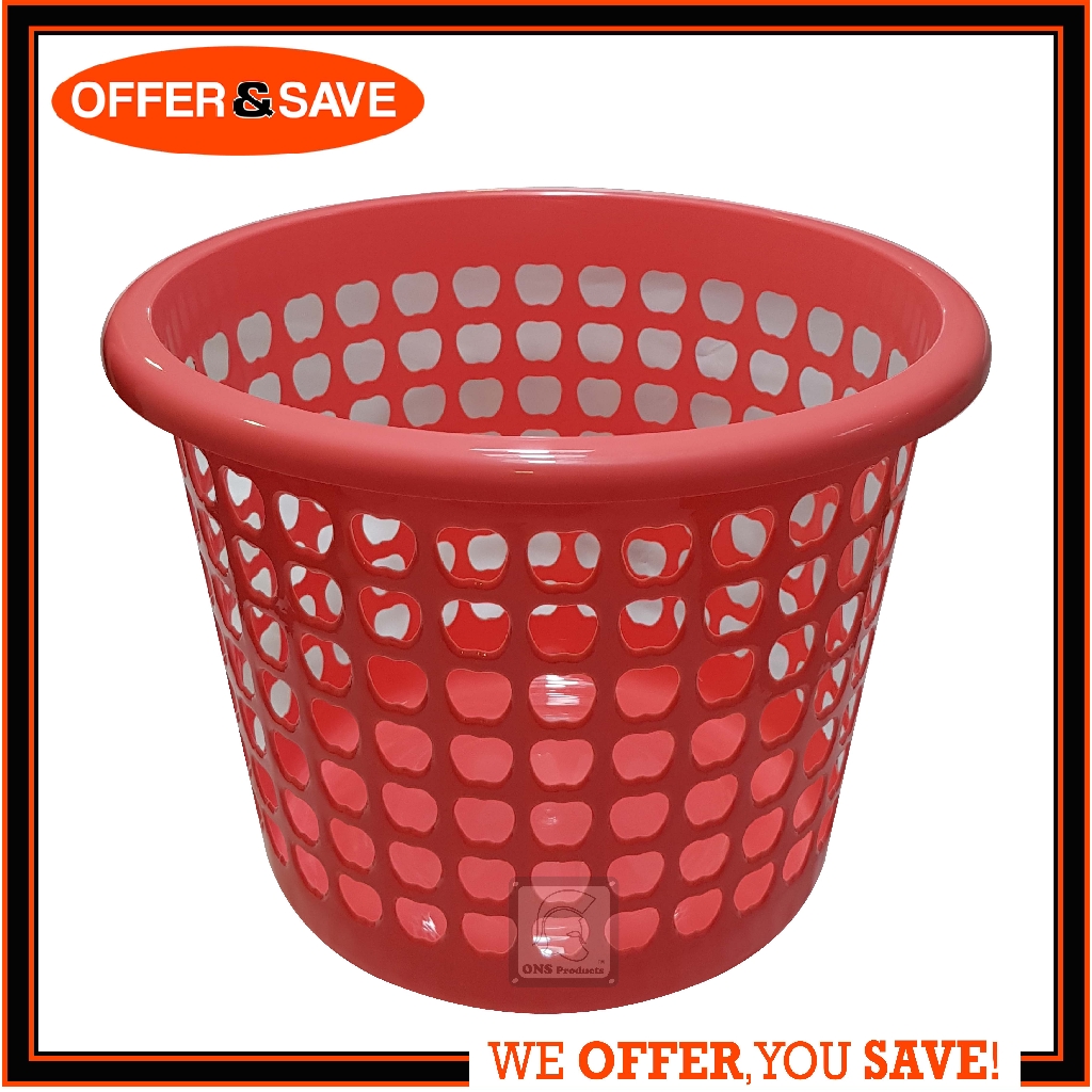 Round Plastic Laundry Basket / Multipurpose Basket HF2602 Shopee