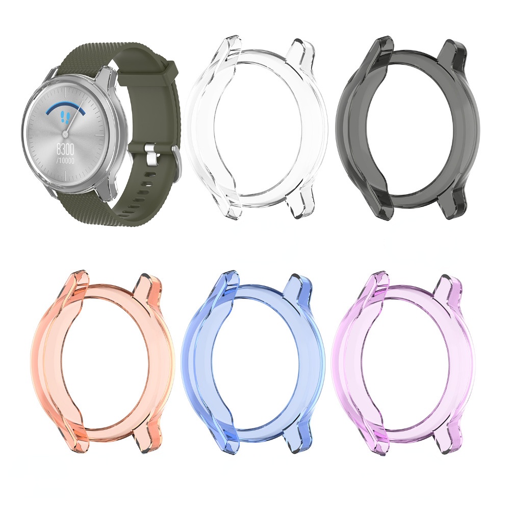 Ultra Thin TPU Transparent Screen Protection Watch Case For Garmin vivomove Luxe vivomove Style clear Protector Cover