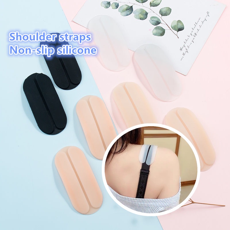 1 Pair Invisible Nonslip Shoulder Strap Silicone Underwear Prevent Shoulder Straps From