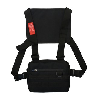 Fashion Nylon Chest Bag Black Hip Hop Vest Outdoor Functional Tactical Harness  Chest Bag 