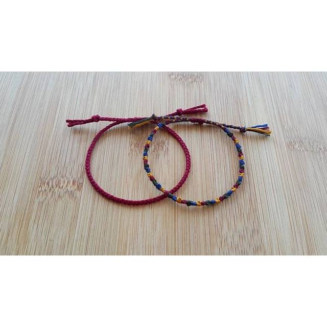 Handmade rope bracelet (simple braid/chinese stair braid) | Shopee ...