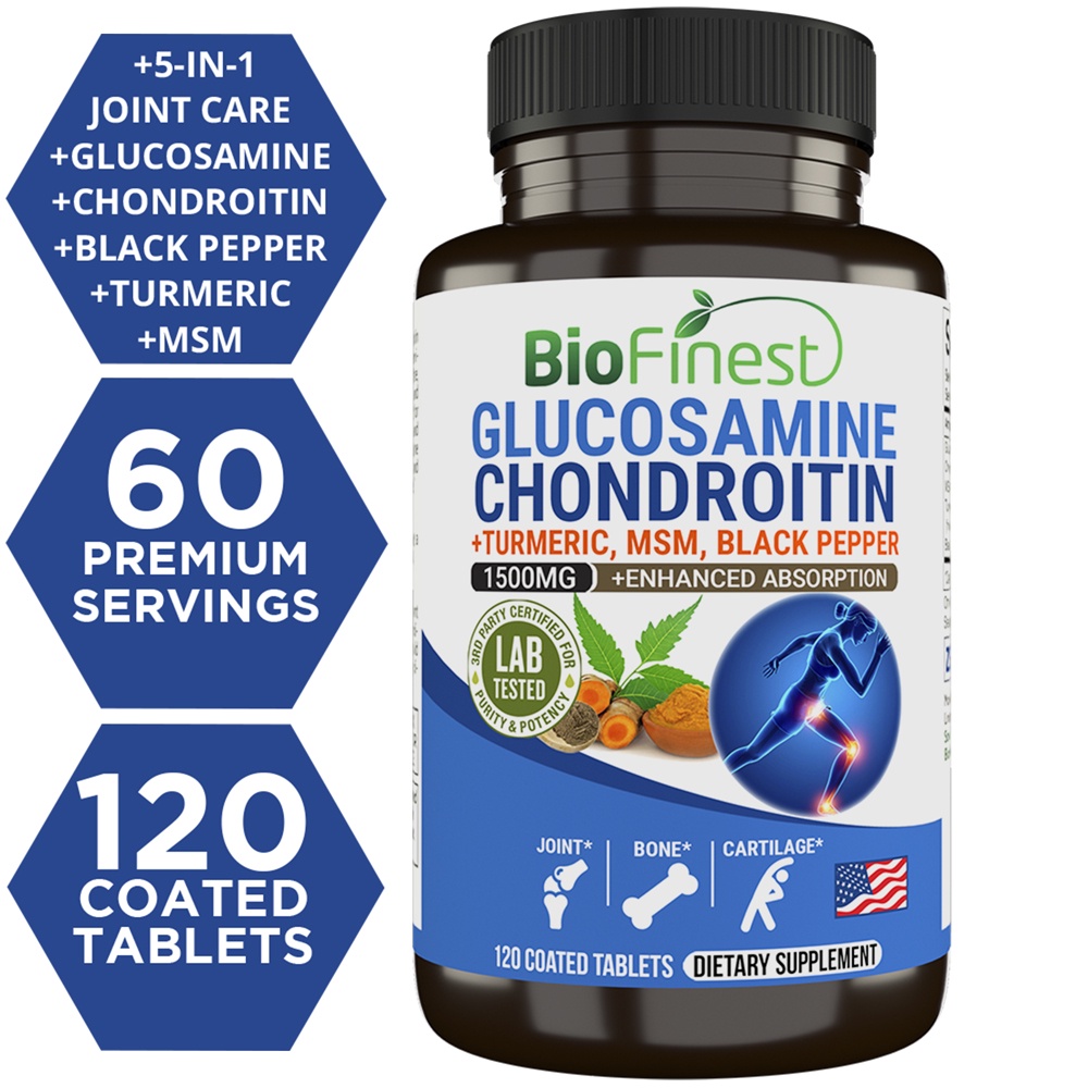 Biofinest 5x Glucosamine 1500mg Chondroitin Turmeric MSM Black Pepper