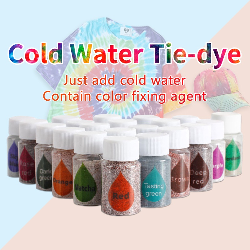 20g fabric dye, tie dye color powder with fixing agent | Shopee Singapore