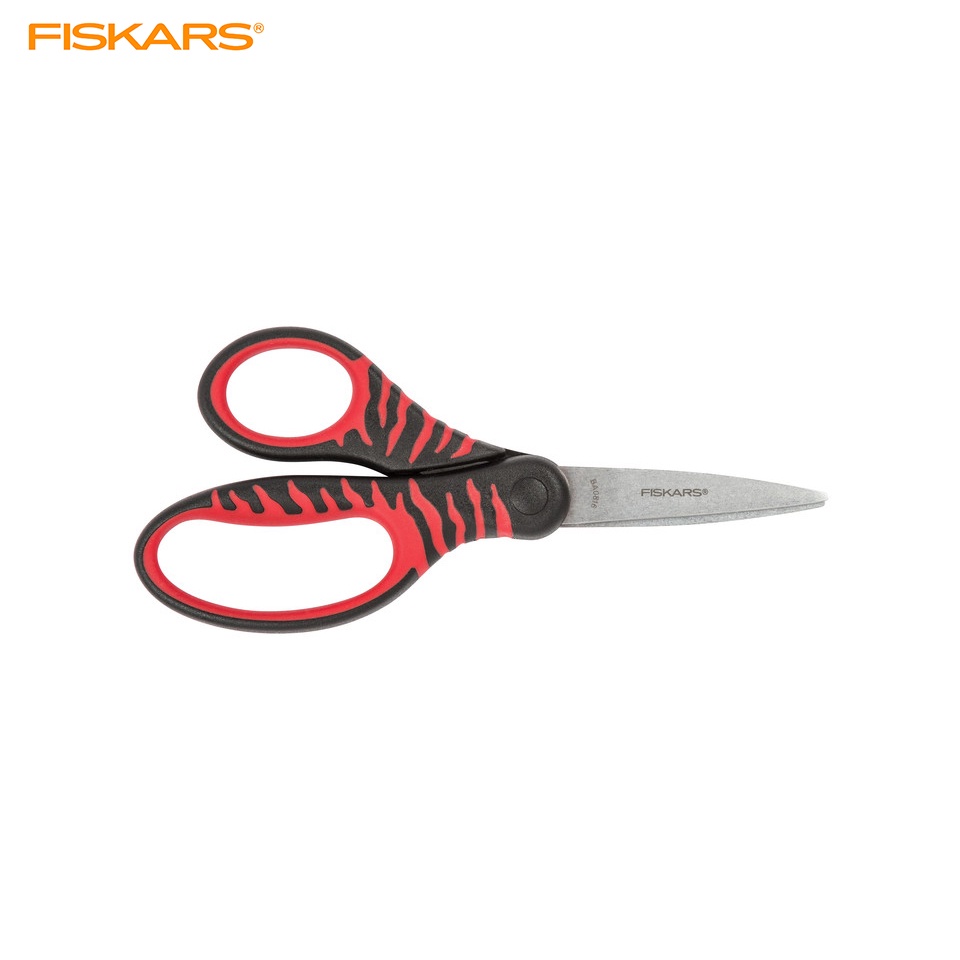 Fiskars SoftGripTM Big Kids Scissors, Black & Red (15 cm) | Shopee ...