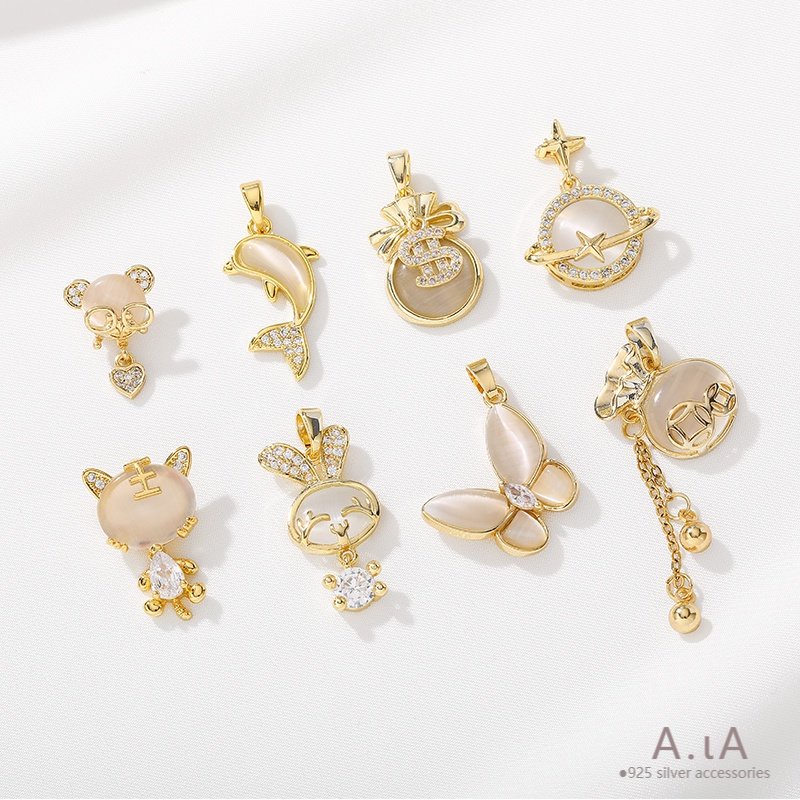 A.ιA゜14K gold 〔 1 Item 〕°18K Gold-Packed Color-Preserving Cat's Eye ...