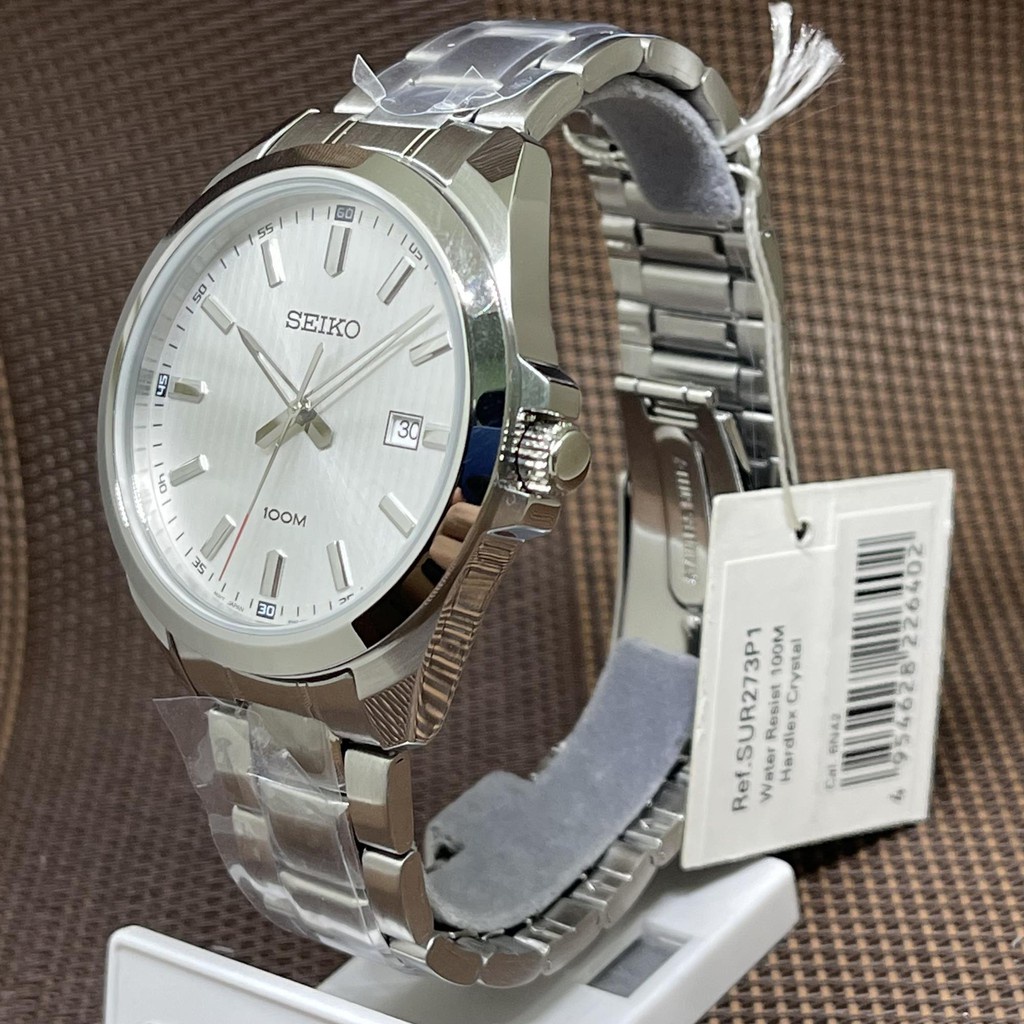 Seiko SUR273P1 Classic Quartz Analog Stainless Steel Bracelet Analog Date Men s Watch Shopee Singapore