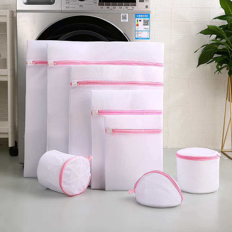 HOTBEST Mesh Laundry Bag for Washing Machine Mesh Wash Bag with Zipper  Reusable Travel Storage Organize Bag for Delicates Lingerie Underwear Bras