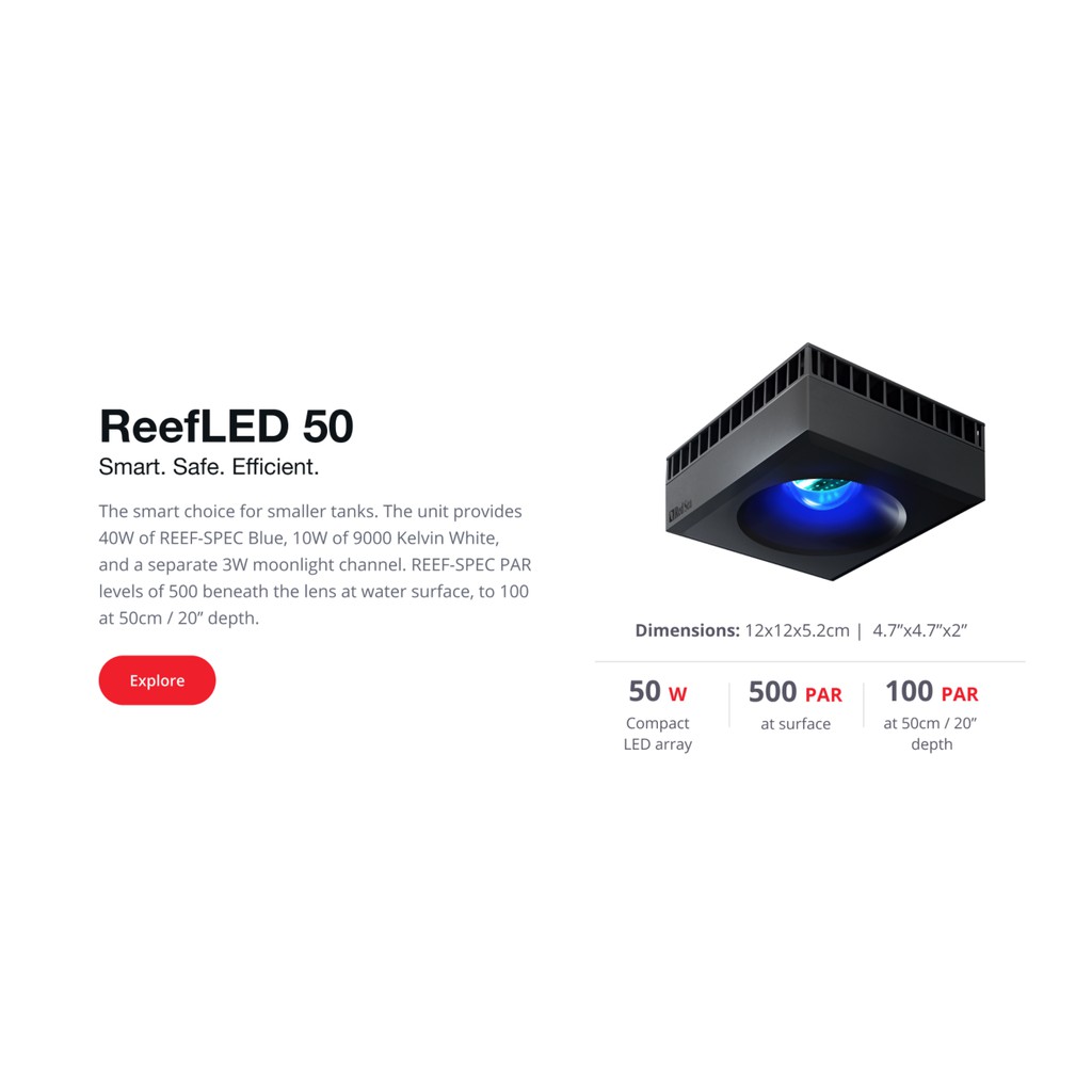 リーフLED REEF LED 50 Redsea本体 + マウントアーム reefledmountingarmrl160s_aqual