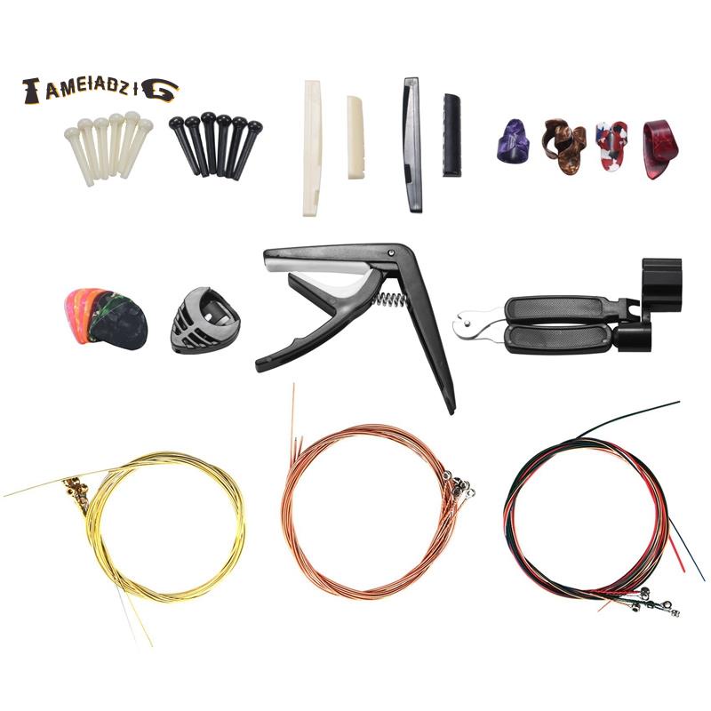 34 PCS Guitar Accessories Kit Including Guitar Picks,Capo,Acoustic ...