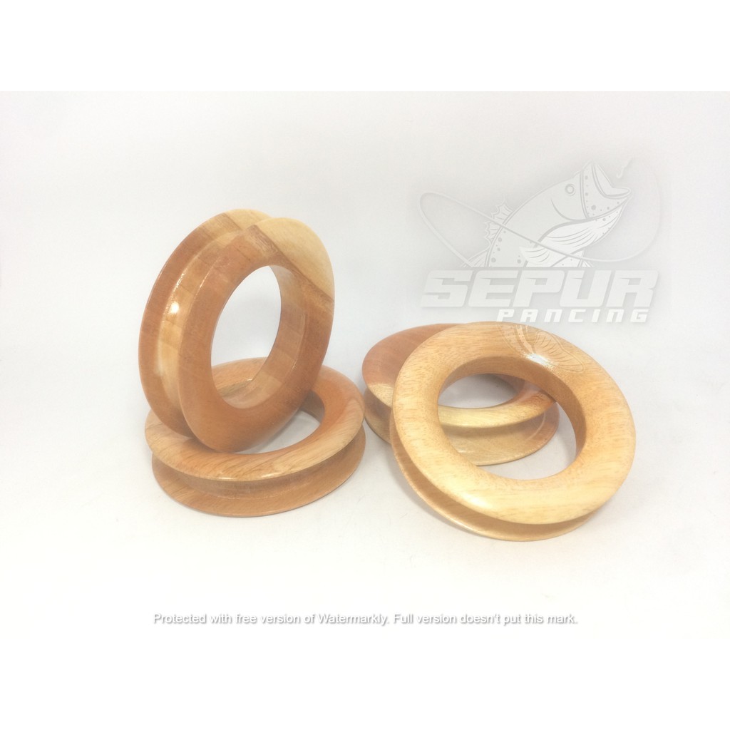 Wooden Fishing REEL Donut Wooden Fishing Line Roll/ | Shopee Singapore