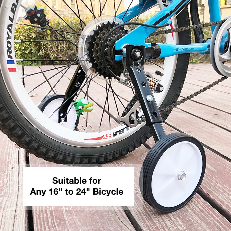 Training wheels for 20 inch bike with outlet gears