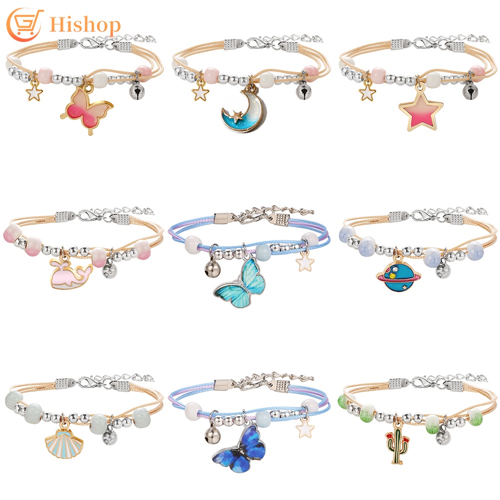 Cute Cartoon Butterfly Bracelet Colorful Couple Friendship Bracelets Women Fashion Accessories Jewelry