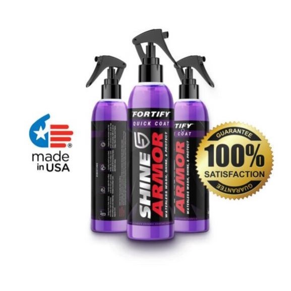 SHINE ARMOR Fortify Quick Coat - Vehicle Ceramic Waterless Wash & Polish For Cars, Motorcycles and Many More