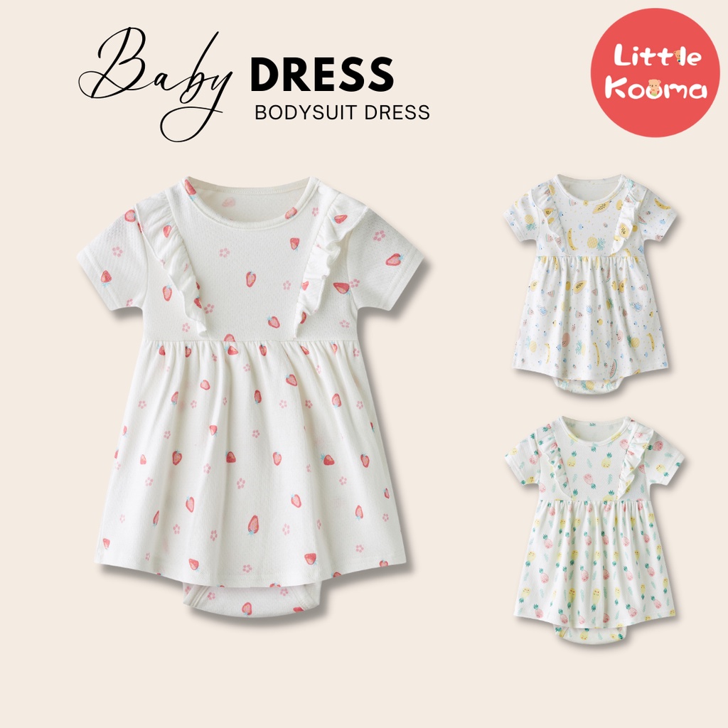 Little Kooma Baby Girl Bodysuit Dress Up to 24 Months Baby Girl ...