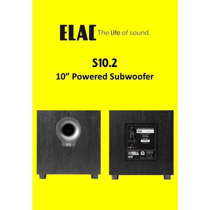 ELAC S10.2 10" Powered Subwoofer Shopee Singapore