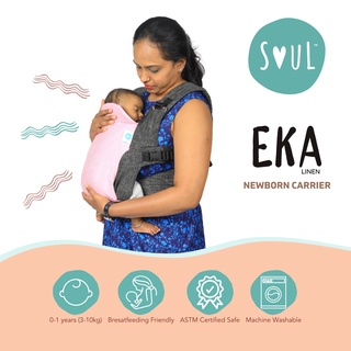 SG* Soulslings Linen Eka Baby Carrier. Soft Ergonomical Newborn