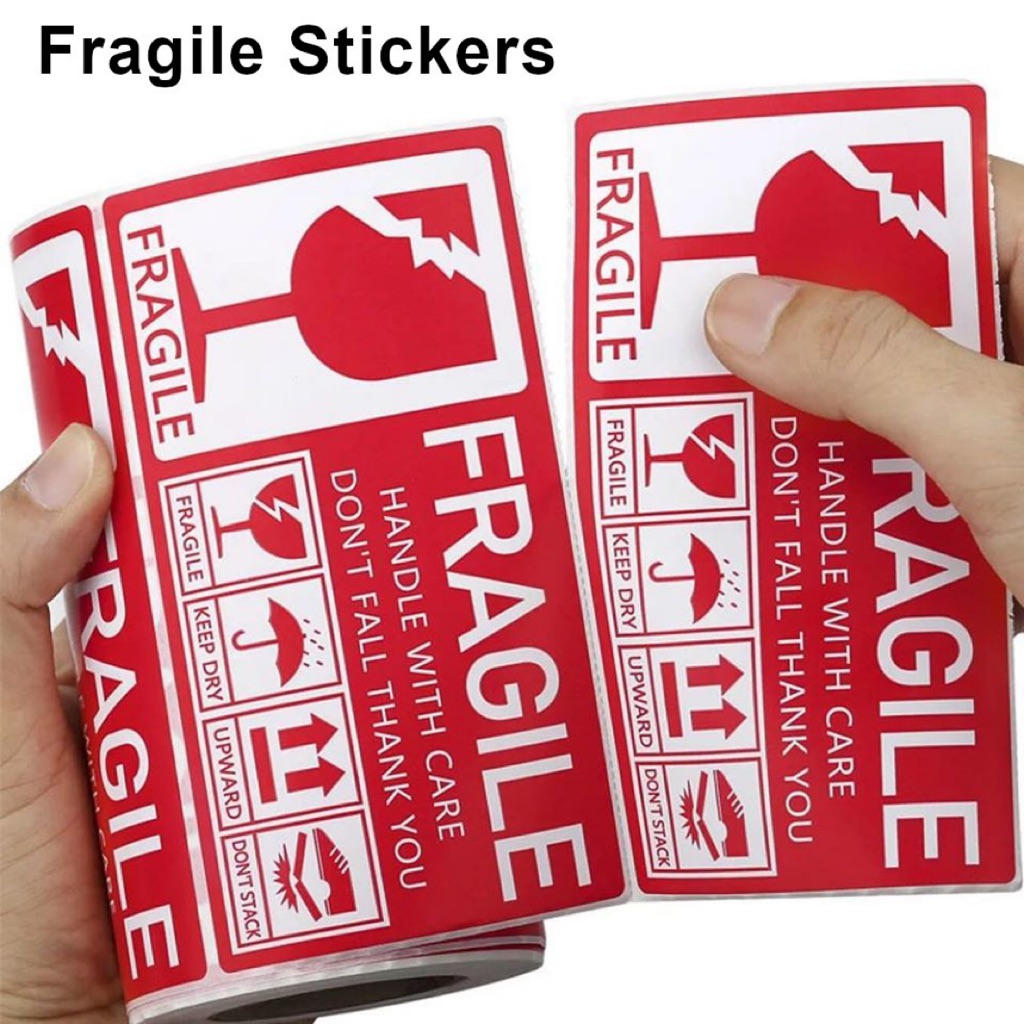 [Local SG Seller] 250 pcs Fragile Sticker label/ Packaging Labels ...