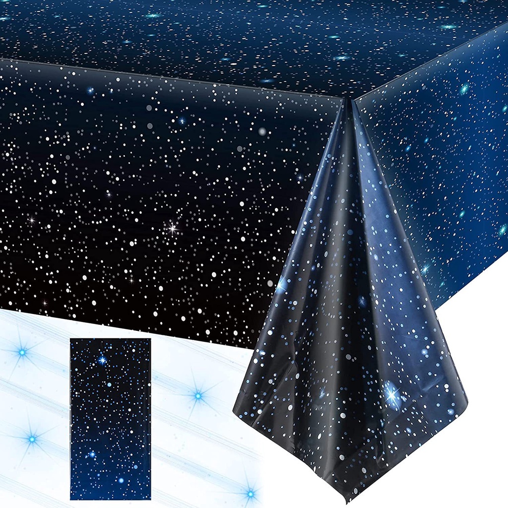 1.37MX2.74M Starry Sky Galaxy Space Stars and moon Theme Disposable ...