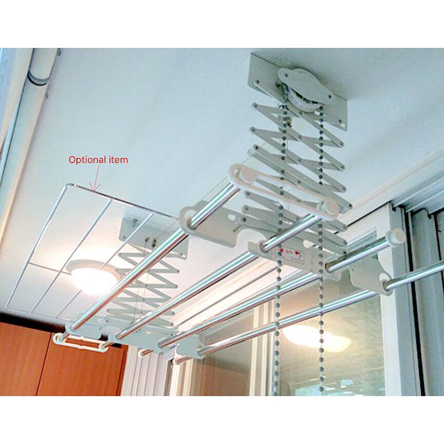 Ceiling retractable laundry discount hanger