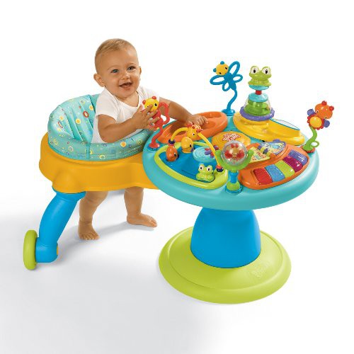 Bright starts zippity zoo in streamlined around we go activity table seat baby walker