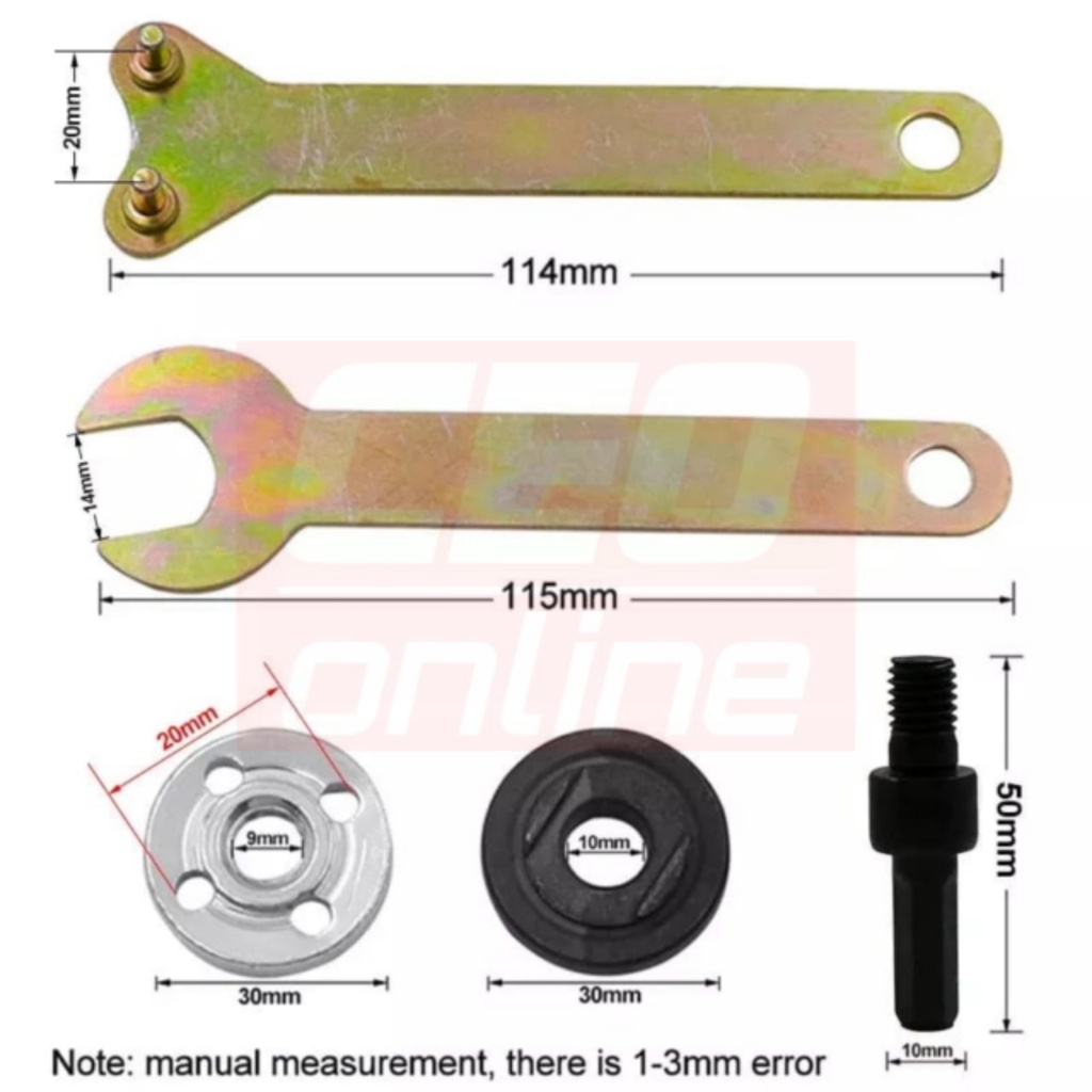 CEO 5Pcs Electric Drill Converter Angle Grinder Connecting Rod Cutting ...