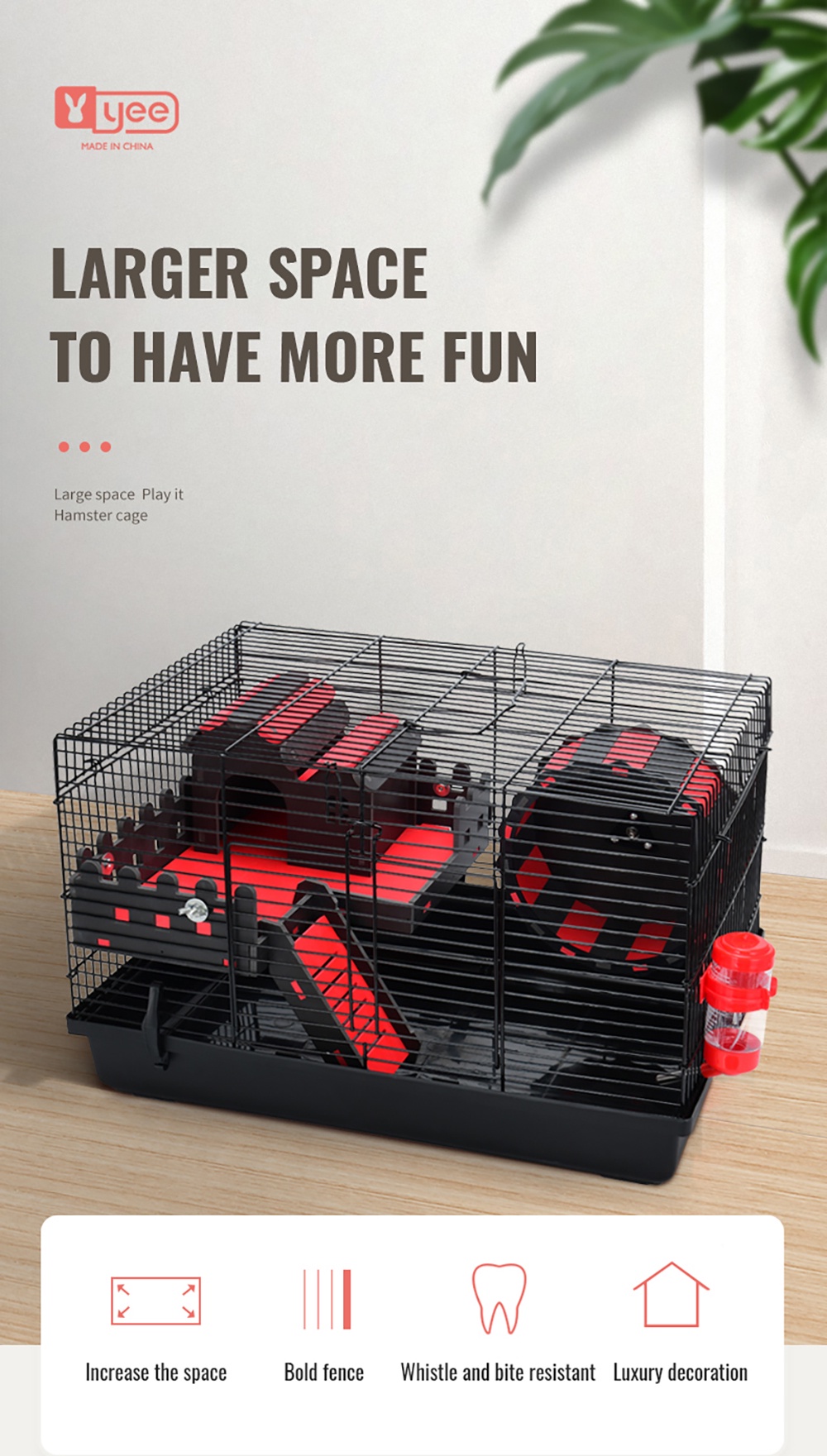 Photo inspiration: Hamsters And Reduced Cage Odour Reference: Yee Hamster Cage Safety Iron Cage Easily Remove Odour Bite