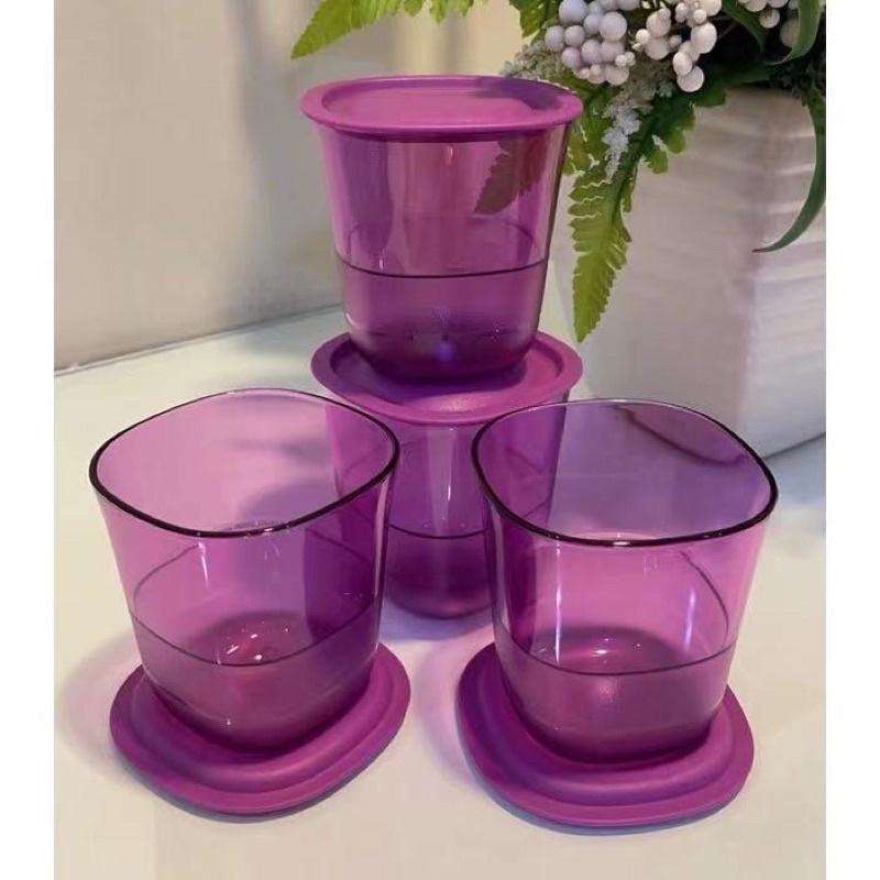 Tupperware Purple Royale Crystalline Short Glass 230ml ( 1 pc) | Shopee ...