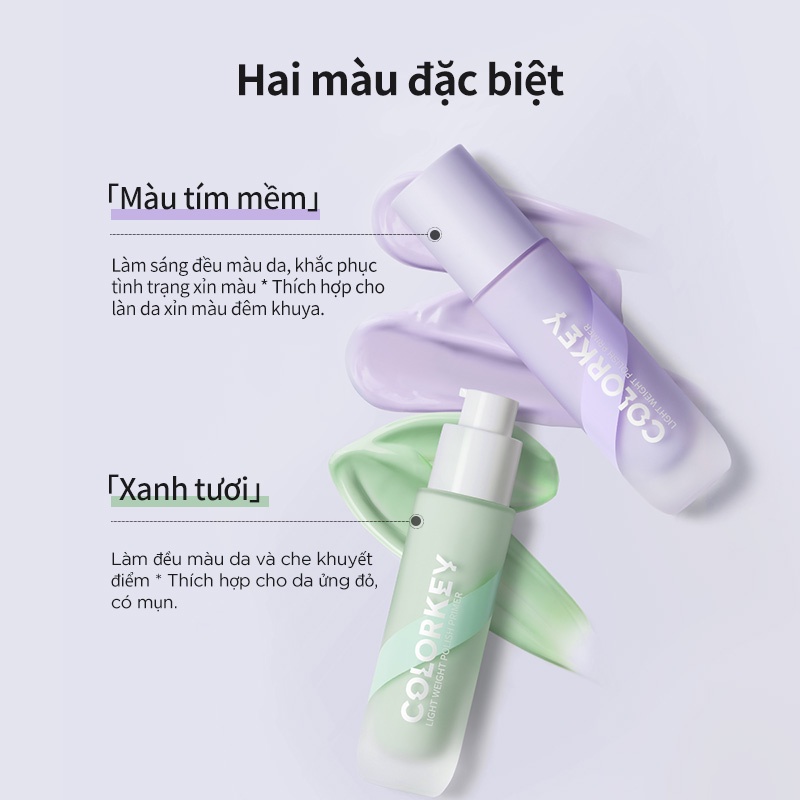 Colorkey Clear Face Repairing Isolation Makeup Primer Purple Green ...