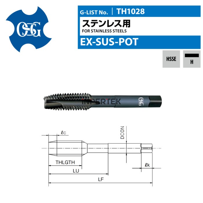 MESIN M3 PO EXSUSPOT OSG Taps Machine M 3 Pointed Stainless Steel