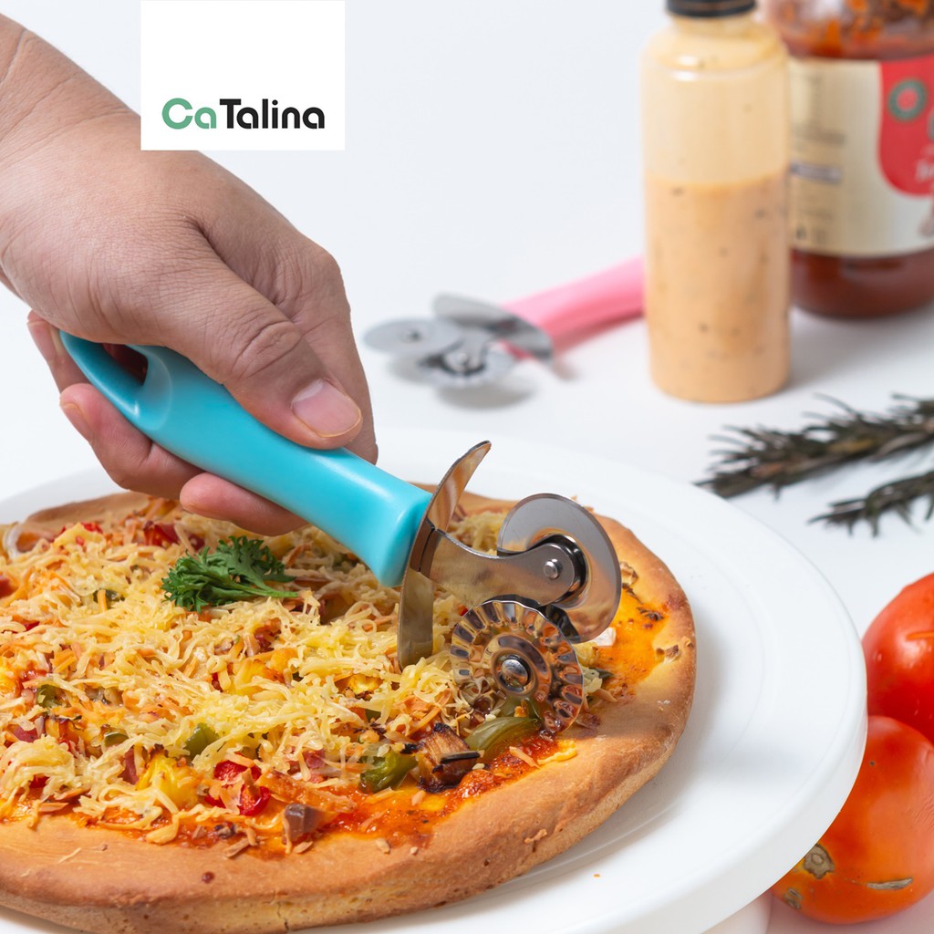 CaTalina Alat Pemotong Pizza Dua Mata Pizza Cutter - Gambar 4