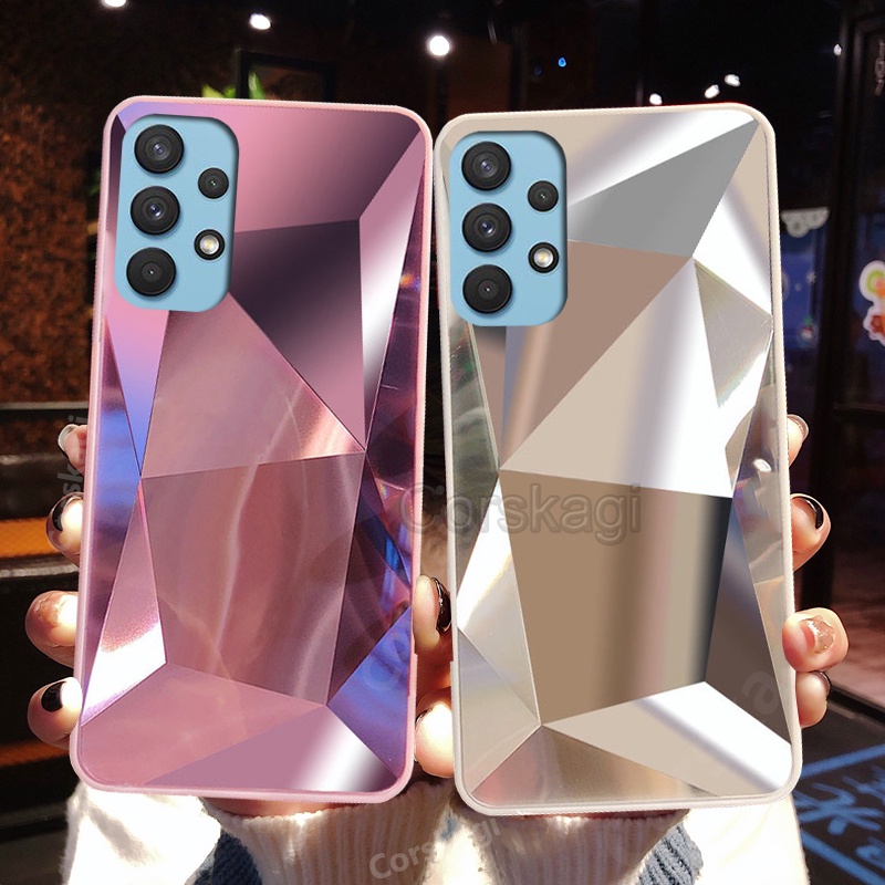Case Samsung Galaxy A73 A53 5G A03 A03s A13 4G Luxury 3D Diamond Texture Fashion Phone Cover