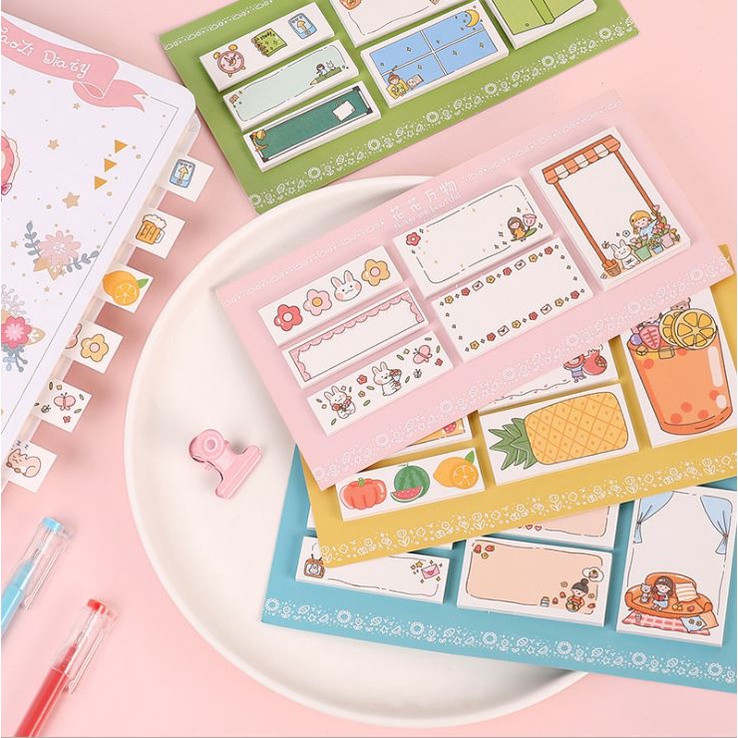 [SG] 180 sheets - Sticky Notes | Cute Memo Pad | Cartoon Notes | Book ...