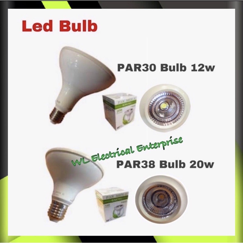 PAR MEN II Excel Led Bulb (PAR38 Bulb 20w / PAR30 Bulb 12w) - Warm ...