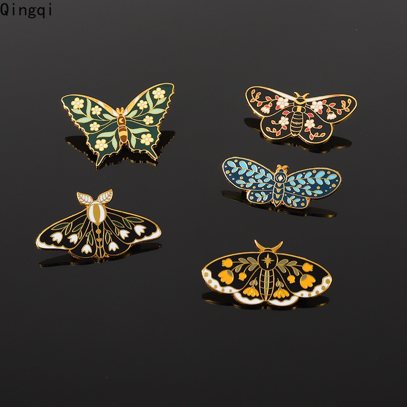 Colorful Butterfly Moth Enamel Pins Cute Flowers Butterfly Brooch ...