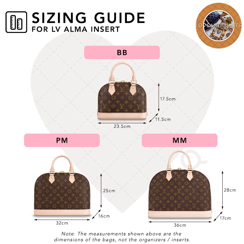 SG]❤️Louis Vuitton LV Alma BB Bag Organizer bag Insert bag
