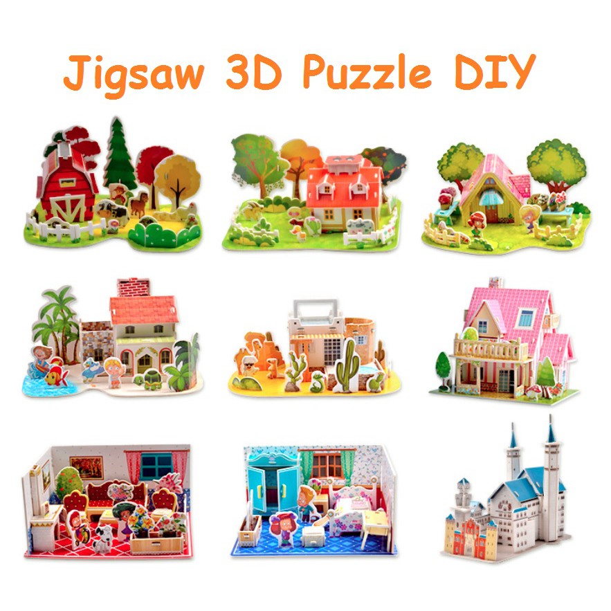 [SG Seller] Jigsaw 3D Puzzle DIY Toys Gifts for Children Kids 3 Years ...