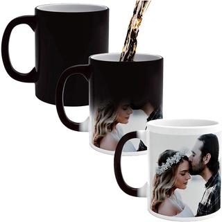 Creative Battery Magic Mug Heat Changing Sensitive Funny Mug Cool Coffee &  Tea Unique Magic Color Changing Cup Novelty Gifts