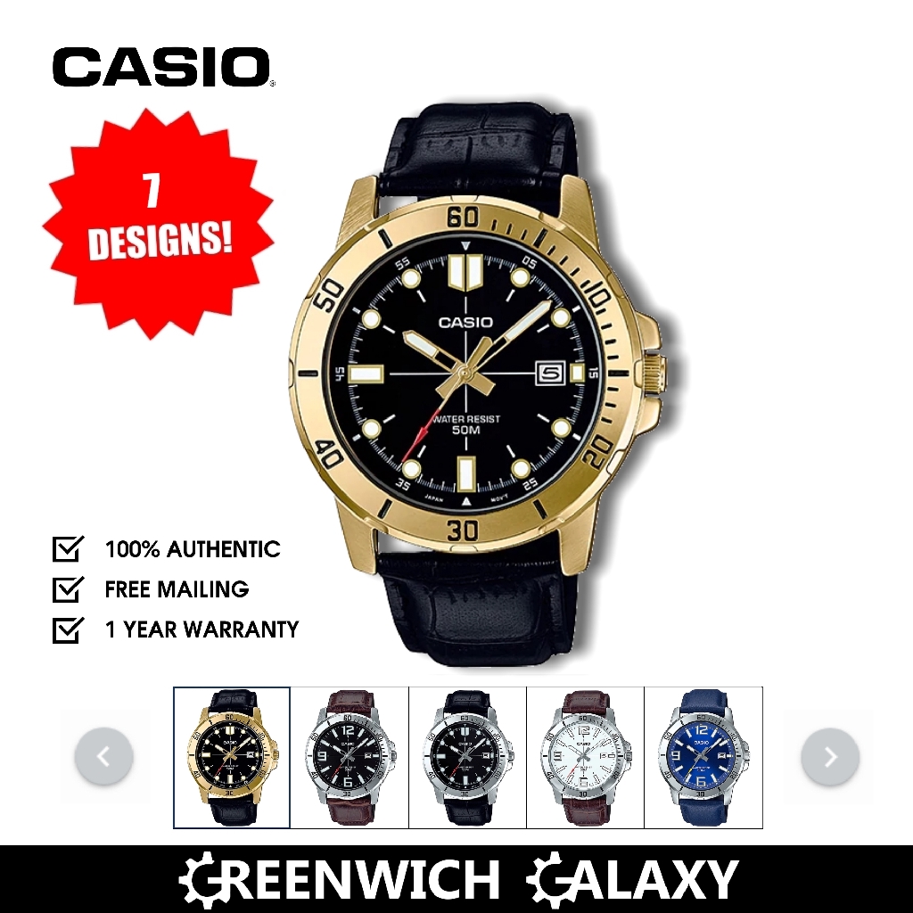 casio enticer watch leather strap