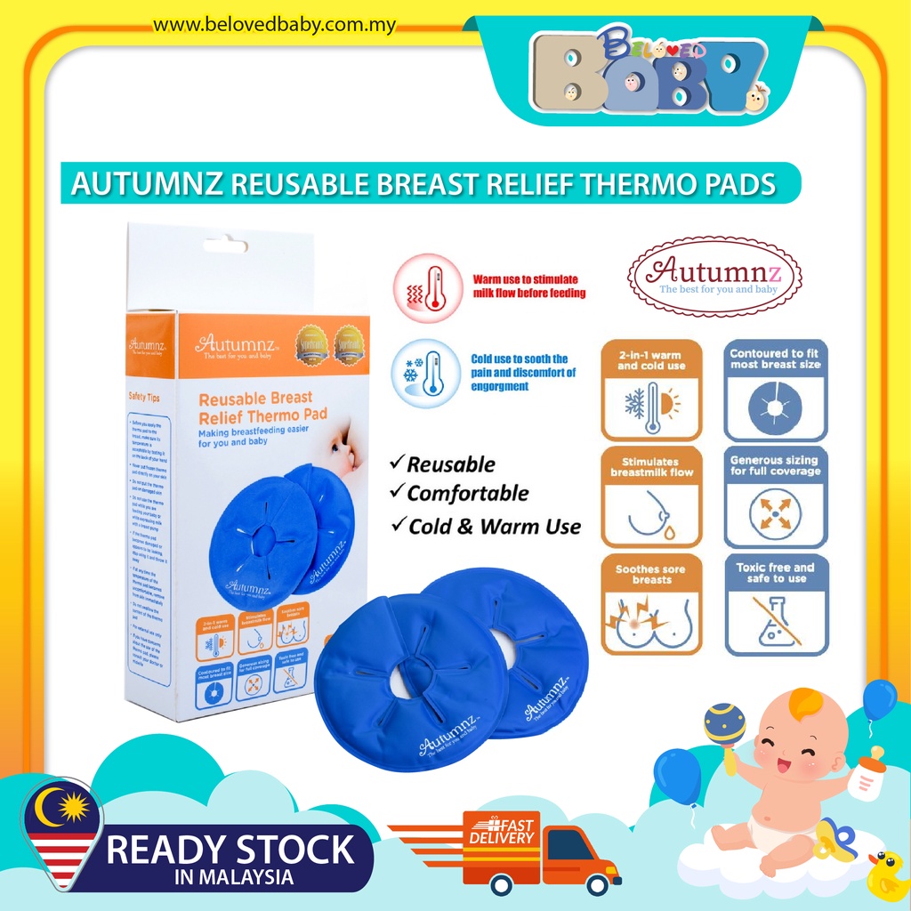 Autumnz Reusable Breast Relief Thermo Pads (Therapy Stimulate Milk Flow, Soothe Breast