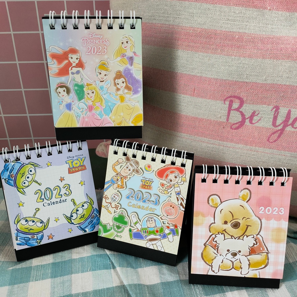 2023 Disney Triangle Desk Calendar Small Mini Monthly Pooh Monster