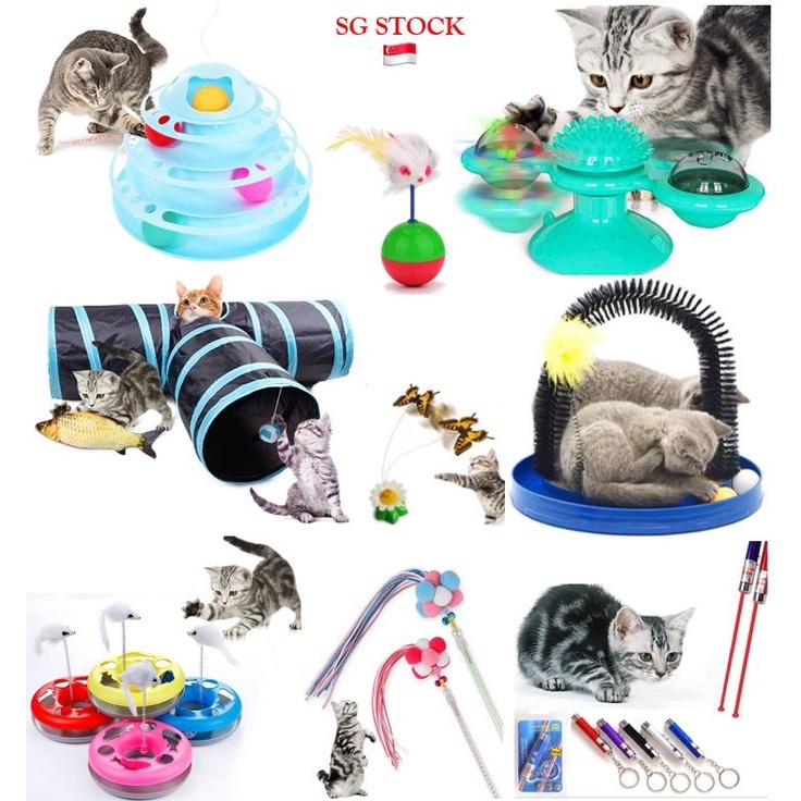 Cat Toys Pets Toy Cats Toy Catnip Ball Tunnel Multi Tier UFO Disc Toy ...