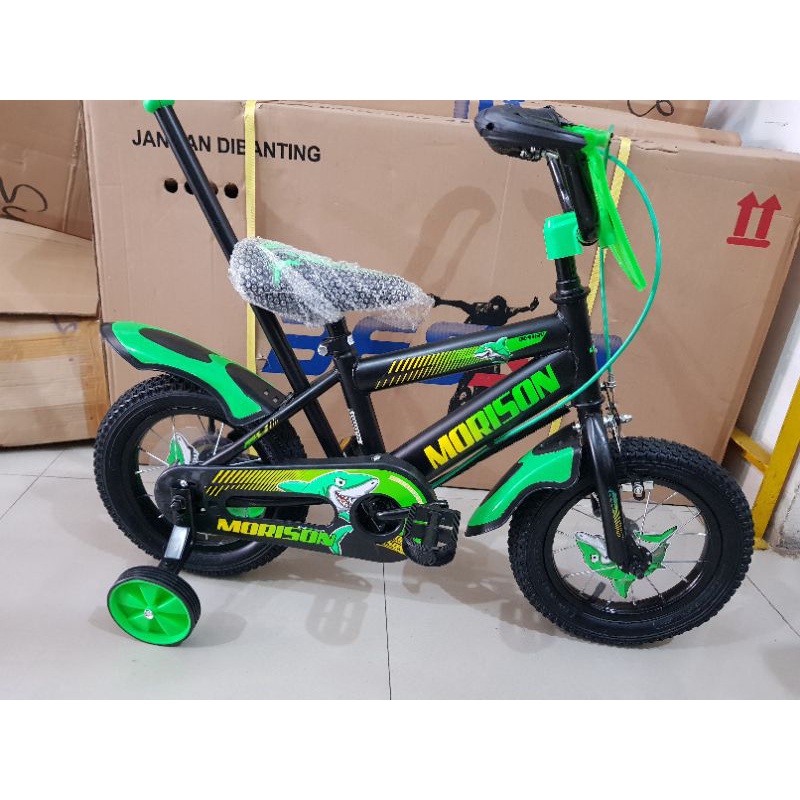 HIJAU Morison 12 inch Bmx Bike For Children (Green/Green) Shopee