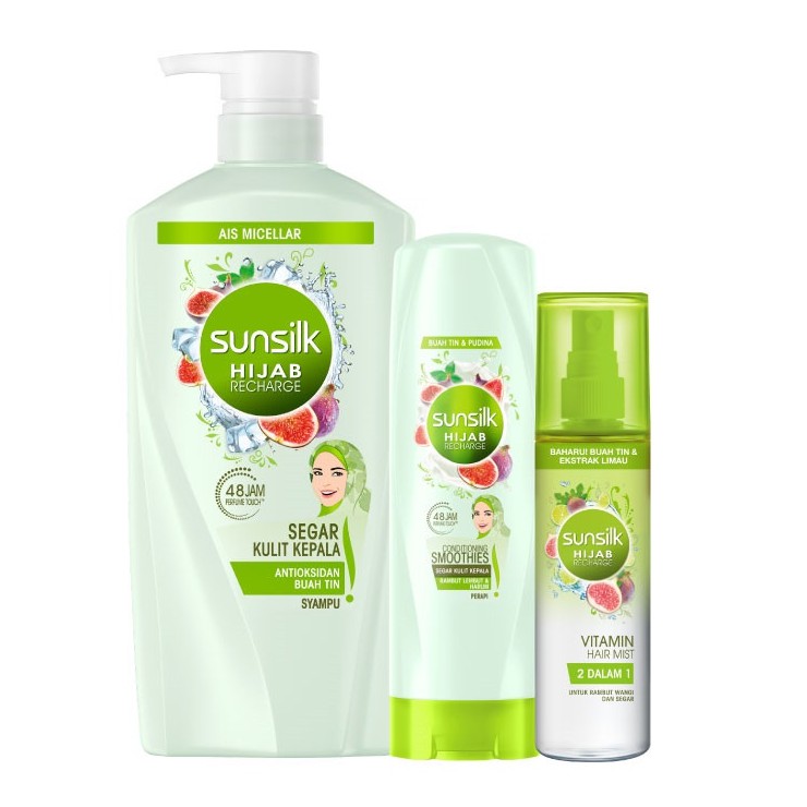 Sunsilk Hjab Refresh Shampoo / Conditioner / Vitamin Hair Mist | Shopee ...