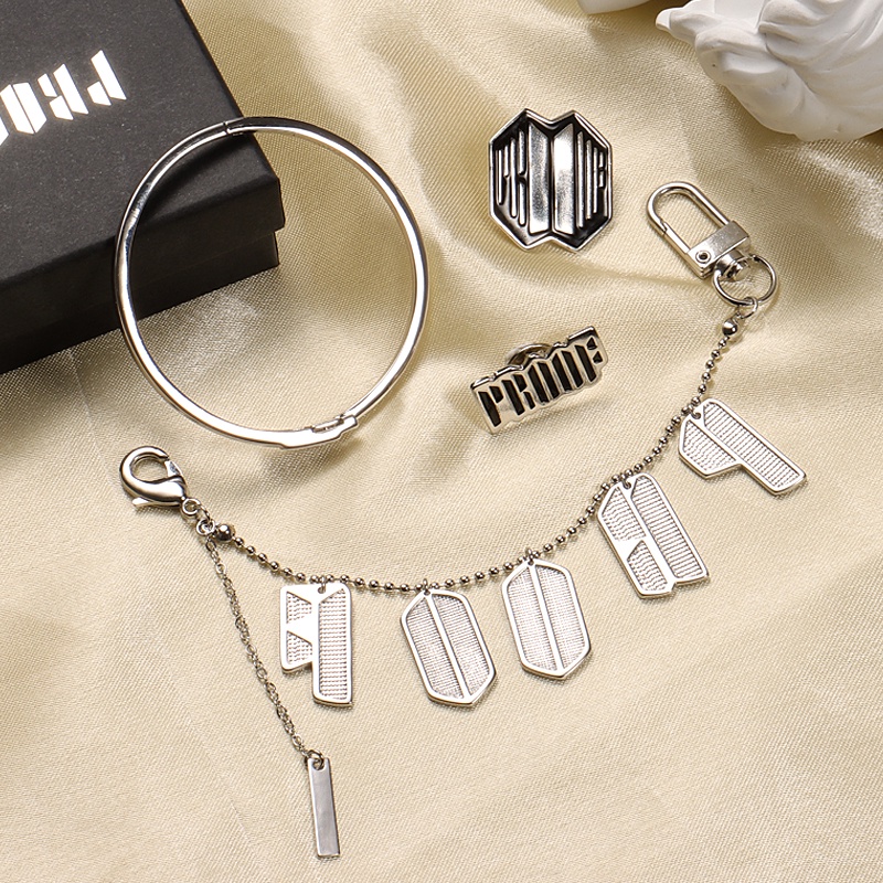 BTS Proof popular Bracelet and Keyring Set